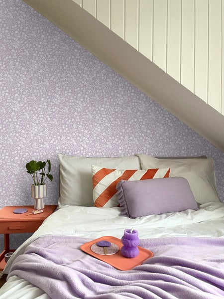 ESTAhome Tapete Blumen Violett - 53 cm x 10.05 m - 139883