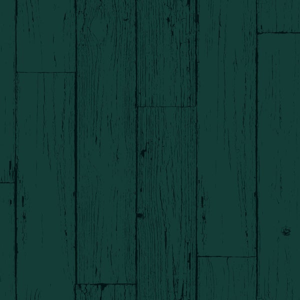 Origin Wallcoverings Tapete Holz-optik Smaragdgrün - 53 cm x 10.05 m - 347536