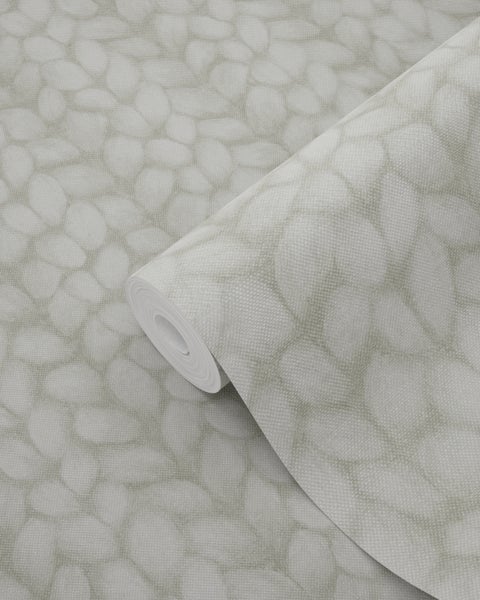 ESTAhome Tapete grob gestricktes Muster Hellgrau - 53 cm x 10.05 m - 148341