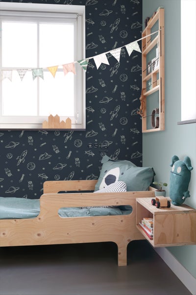 ESTAhome Tapete Weltraum Dunkelblau - 50 x 900 cm - 139423