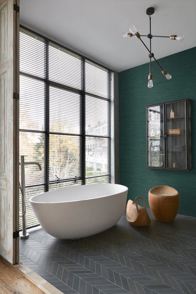 Origin Wallcoverings Tapete Steinoptik Smaragdgrün - 53 cm x 10,05 m - 347578