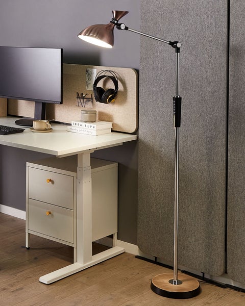 LED Stehlampe ANDROMEDA mit Dimmer Metall Kupfer