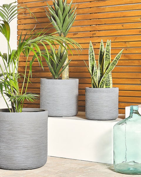 Blumenkübel SAMOS 26 cm Grau