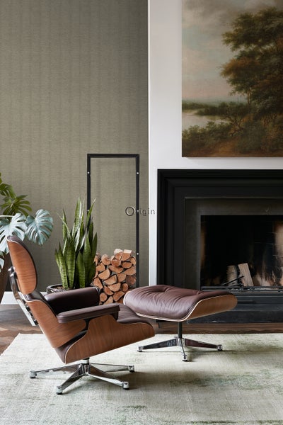 Origin Wallcoverings Tapete Leinen-Optik Hellbraun - 53 cm x 10.05 m - 347378