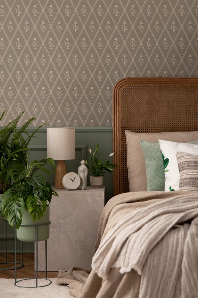 Borastapeter Tapete Blumen Braun - 53 cm x 10.05 m - 660840