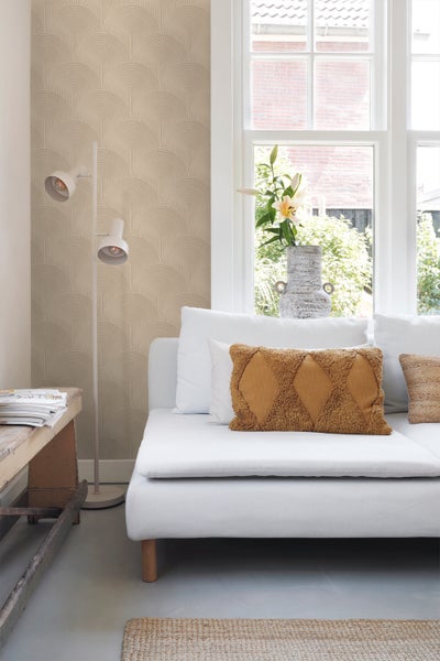 ESTAhome Tapete 3D Muster Beigebraun - 50 x 900 cm - 131102
