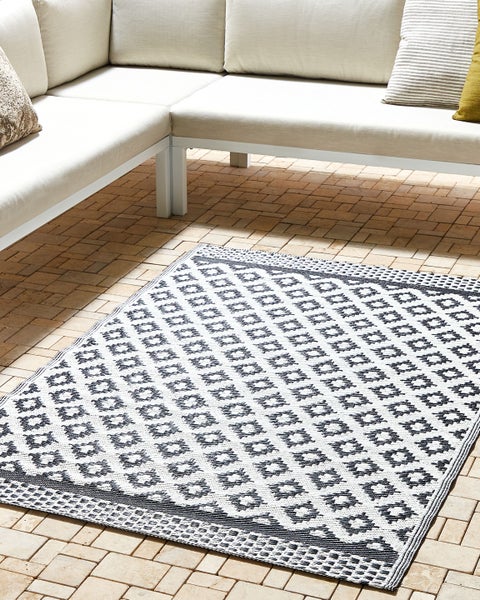 Outdoorteppich THANE Schwarz 120 x 180 cm