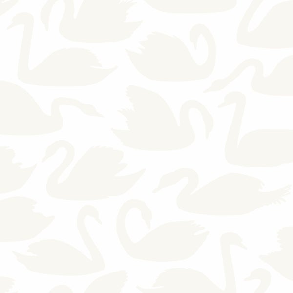 Origin Wallcoverings Tapete Schwäne Weiß - 0,53 x 10,05 m - 347707