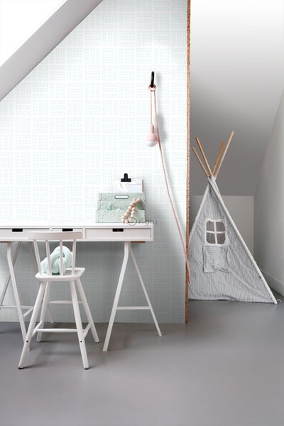 Origin Wallcoverings Tapete Blätter Weiß und Mintgrün - 53 cm x 10.05 m - 347499
