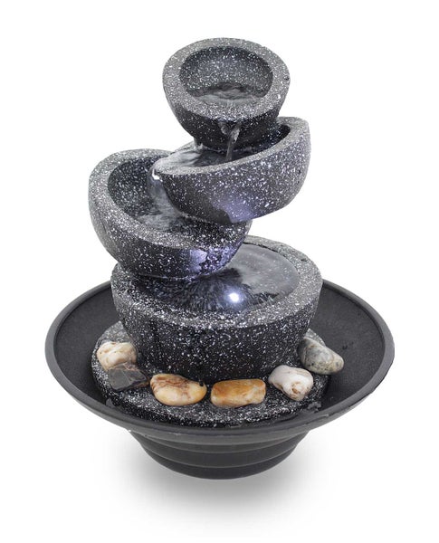 Zimmerbrunnen Tischbrunnen Dekobrunnen FoBowls mit LED 10869
