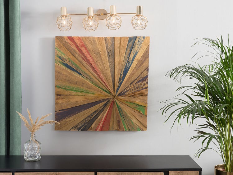 Wandobjekt CANCUN Teakholz 70 cm Braun