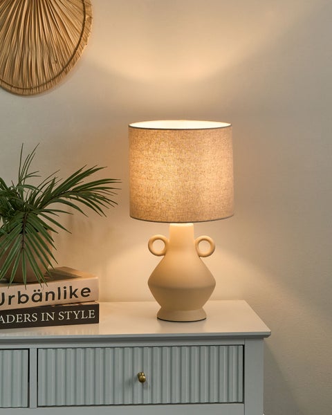 Tischleuchte KERULEN Keramik Beige