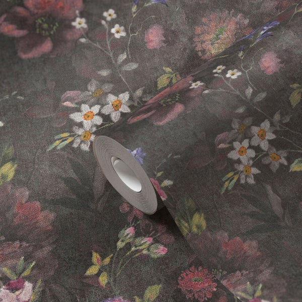 Tapetenrolle mit Blumenmuster