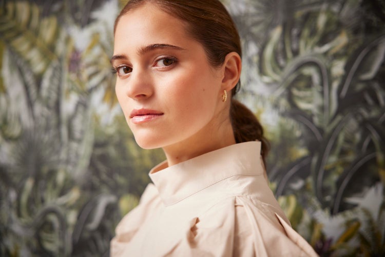 Nahaufnahme von Ehrenpreis im Garten