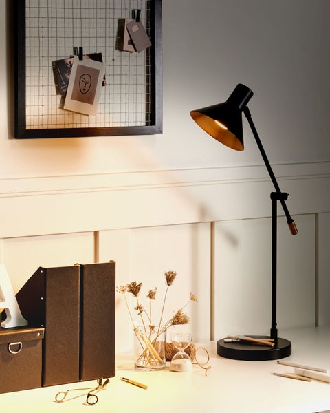 Schreibtischlampe PINKEEN Metall Schwarz