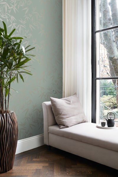 Origin Wallcoverings Tapete Bambusblätter Grün - 0,53 x 10,05 m - 347736