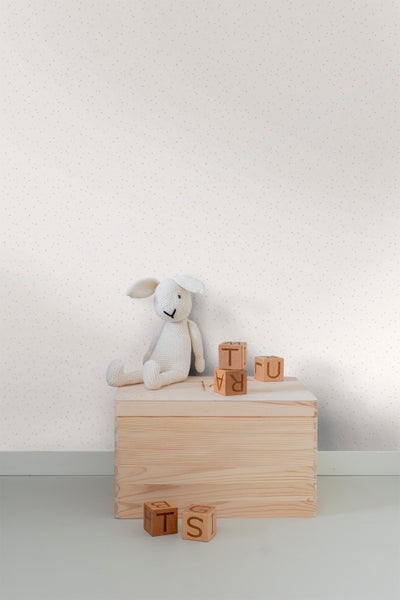 Sanders und Sanders Tapete kleine Sterne Weiß und Altrosa - 53 cm x 10 m - 640299
