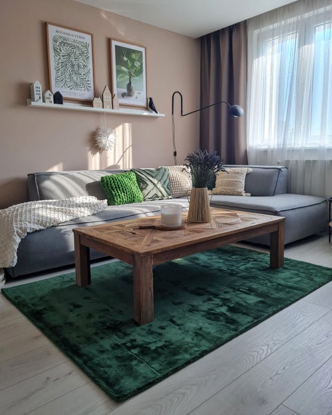 Teppich GESI II Dunkelgrün 160 x 230 cm Viskose