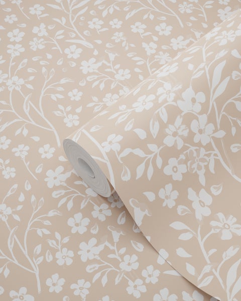 ESTAhome Tapete Blumen Terrakotta - 50 x 900 cm - 139880