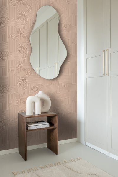 ESTAhome Tapete 3D-Muster Terrakottarosa - 50 x 900 cm - 139647