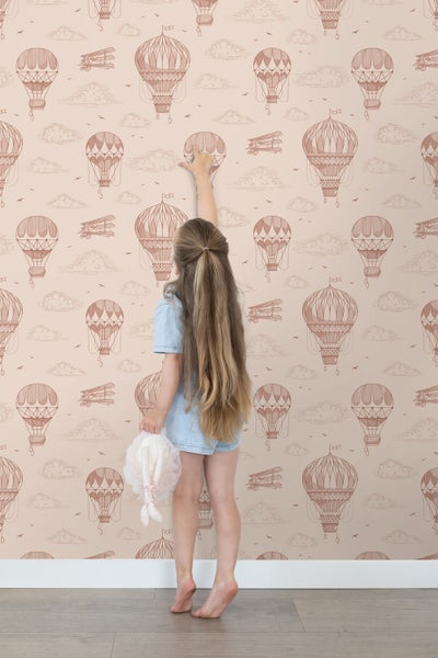 ESTAhome Tapete Luftballons Terrakottarosa - 50 x 900 cm - 139717