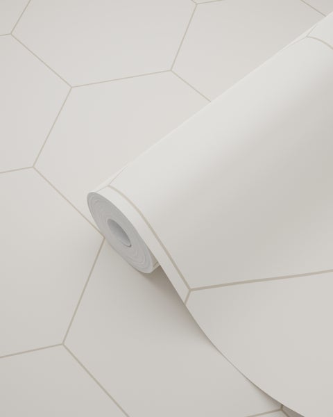 ESTAhome Tapete Wabenmuster Sandbraun - 53 cm x 10.05 m - 139553