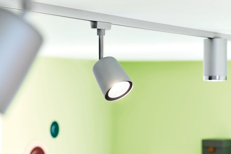 URail Schienenspot Cover Starterset GU10 max. 10W dimmbar 230V Chrom matt, Chrom