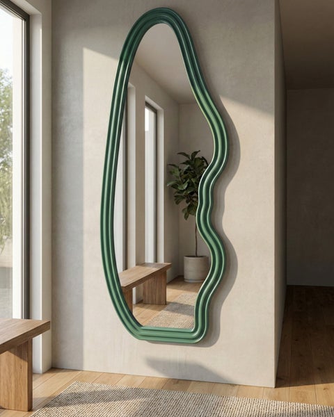 Unregelmäßiger Spiegel mit Rahmen