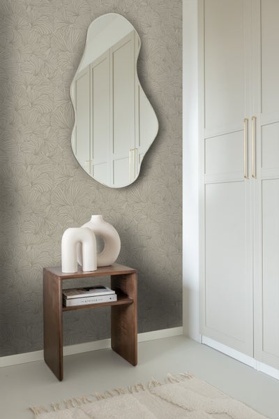 ESTAhome Tapete Ginkgoblätter Taupe - 0.53 x 10.05 m - 139615