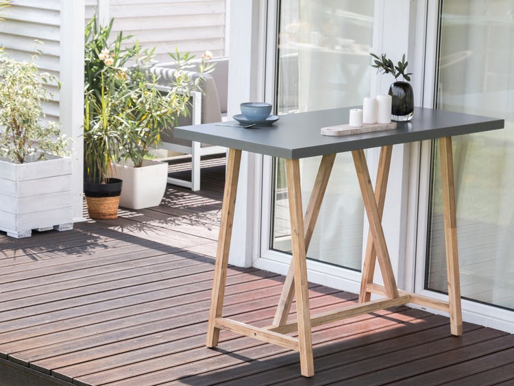 Gartentisch TALAMONE 140 cm 70 cm Grau