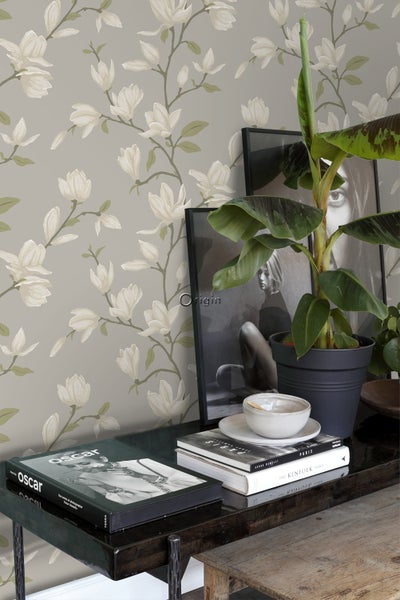 Origin Wallcoverings Tapete Magnolie Grün - 53 cm x 10.05 m - 347046