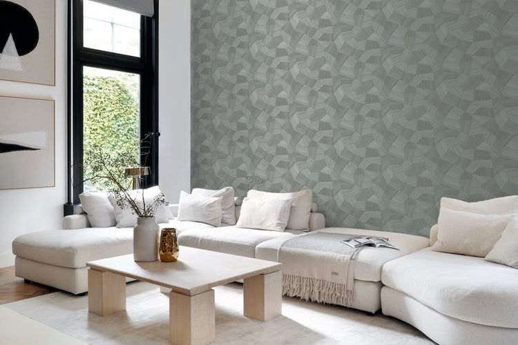 Origin Wallcoverings Tapete 3D-Muster Blaugrau - 53 cm x 10.05 m - 347820