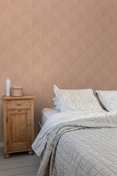 ESTAhome Tapete 3D Muster Terrakottarosa - 50 x 900 cm - 131110