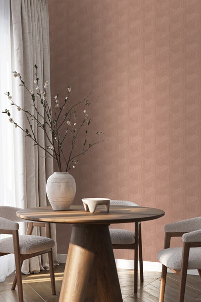 Origin Wallcoverings Tapete 3D-Muster Terrakottarosa - 50 x 900 cm - 347995