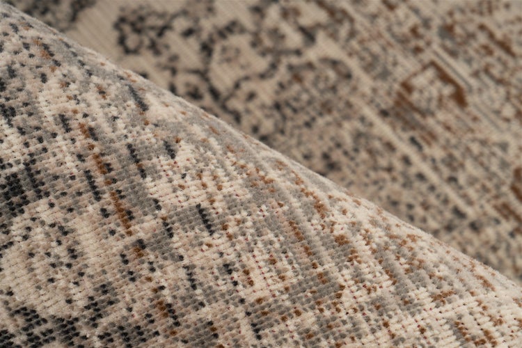 Kurzflor Teppich Zoya Beige Used-Look, Orientalisch 80 x 150 cm