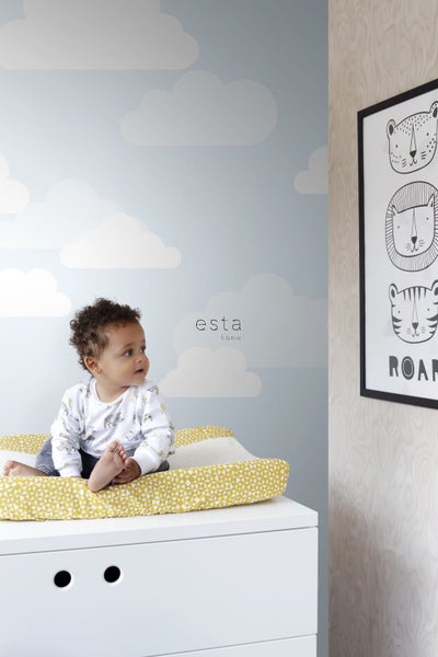 ESTAhome Fototapete kleine Wolken Hellblau - 200 x 279 cm - 158842
