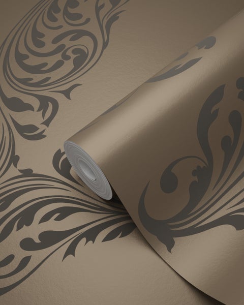 Origin Wallcoverings Tapete Ornamente Bronze und Braun - 53 cm x 10.05 m - 345747