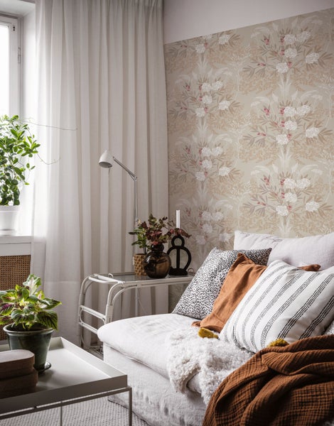 Duro Tapete Blumen Beige - 53 cm x 10.05 m - 661133
