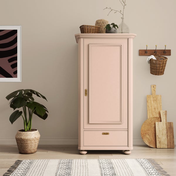 MissPompadour seidenmatte Holzfarbe - Rosa mit Marshmallow - 1 L, Möbelfarbe ohne Schleifen - Farbe für Holz, Metall, Kunststoff - Holzlack, Möbellack schnelltrocknend mit hoher Deckkraft