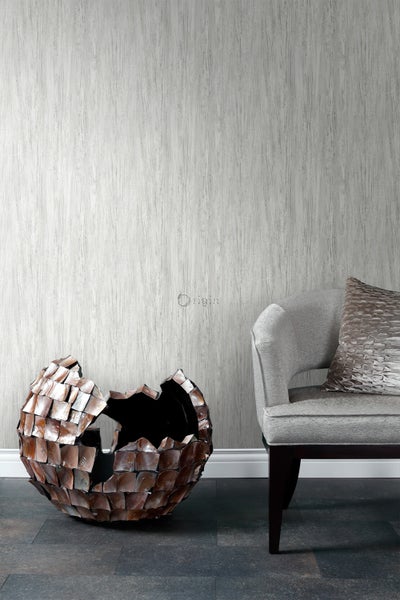 Origin Wallcoverings Tapete Holzoptik Elfenbeinweiß - 53 cm x 10.05 m - 347414