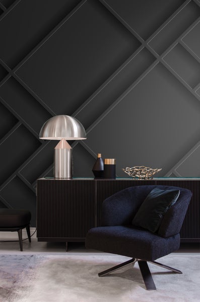 Origin Wallcoverings Fototapete Holzwandverkleidung Schwarz - 2 x 2.79 m - 357327