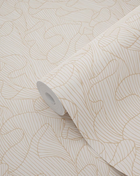 ESTAhome Tapete Koralle Sandbeige und Terrakotta - 50 x 900 cm - 139500
