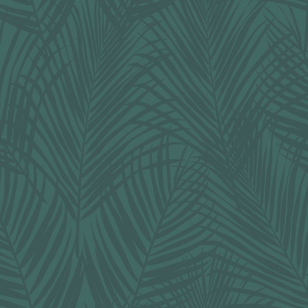 Origin Wallcoverings Tapete Palmenblätter Smaragdgrün - 53 cm x 10.05 m - 347710