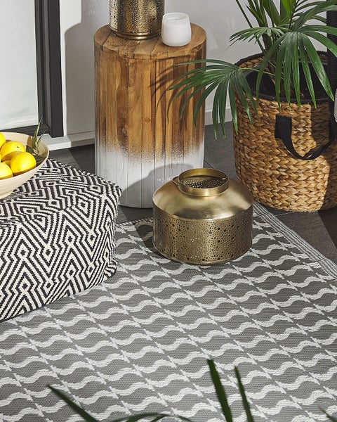 Outdoorteppich TUMKUR Grau 120 x 180 cm