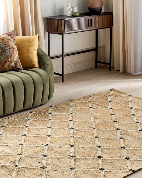 Teppich KALEKOY Beige 160 x 230 cm Jute