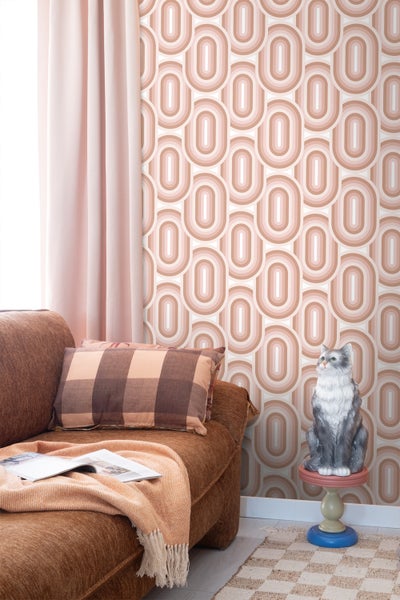 ESTAhome Tapete Retro-Ornamente Hellrosa - 50 x 900 cm - 130982