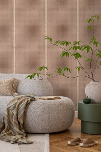 Sanders und Sanders Tapete Karomuster Terrakotta - 53 cm x 10 m - 640512