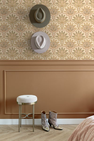 ESTAhome Tapete orientalisches Barockmotiv Sandbeige - 50 x 900 cm - 131035