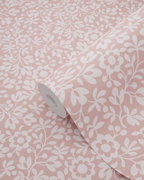 ESTAhome Tapete Blumen Hellrosa - 50 x 900 cm - 131674