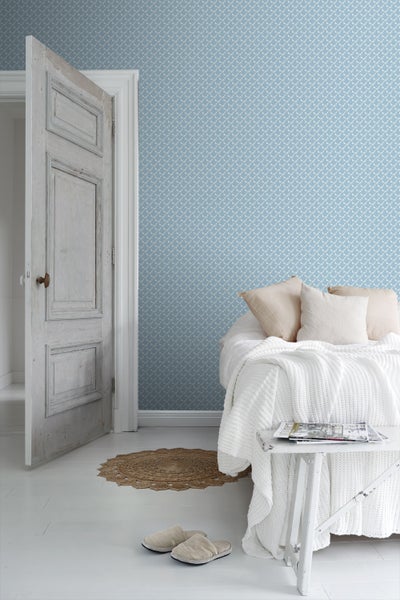 Borastapeter Tapete Vögel Graublau - 53 cm x 10.05 m - 660600